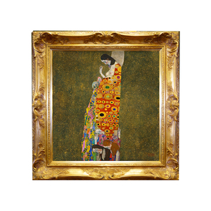 Reproducción de la Pintura al Óleo Decorativa con Lámina Dorada de Lujo Estilo Gustav Klimt, "Esperanza II", para Sala de Estar, Auténtica Reproducción de "Esperanza II" de Gustav Klimt - Product Image 5