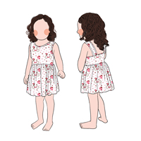 Vente en gros Style doux Robe d'été sans manches colorée Style floral pour filles Style doux