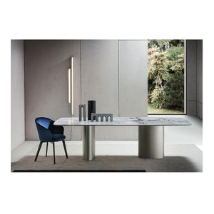 Mesa de Comedor Minimalista Italiana Minghua, Mesa de Comedor Moderna y Sencilla de Mármol Natural, Fabricante - Product Image 2