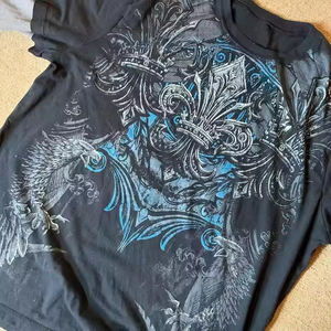 T-shirt da uomo in cotone Vintage personalizzato a doppio strato manica lunga oversize scritta in maglia traspirante digitale - Product Image 2