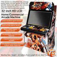 Máquina de Juegos Arcade ZDYS para Dos Jugadores, con Joystick, Funciona con Monedas, Pandora Moonlight Box Retro Street Fighter