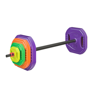 Barre d'haltères réglable en caoutchouc coloré 20 kg-30 kg Ensemble <span class=keywords><strong>de</strong></span> plaques anti-roulement en acier avec collier <span class=keywords><strong>de</strong></span> déverrouillage - Product Image 6