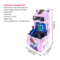 Machine de jeu d'arcade pour enfants - Jeu vidéo interactif à monnayeur en acier inoxydable avec garantie d'un an