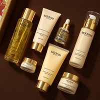 Ensemble de soins de la peau hydratant et nourrissant à la marque privée, ensemble de soin de la peau équilibré à la fleur de duvet, ensemble de soin de la peau radieux en sept pièces
