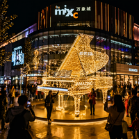 Giant LED Piano Light Installation for Shopping Mall Event Decoration Outdoor Waterproof Musical Theme Display