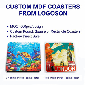 Posavasos Personalizados al por Mayor con Diseño de Cola de Ballena del Golfo de Glaciar de Alaska, Impresión UV, Base de Corcho MDF, Ecológicos, Resistentes al Calor, 10 cm de Diámetro - Product Image 4