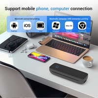 Y8 haute qualité bas prix Mini bureau mobile imprimante compacte Document Blue dent sans encre A4 Portable imprimante d'étiquettes thermiques
