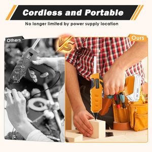 Pistolet à colle chaude sans fil 100W pour batterie DW 20V MAX Outil électrique sans fil pleine grandeur uniquement avec 12 pièces de colle pour usage industriel - Product Image 4