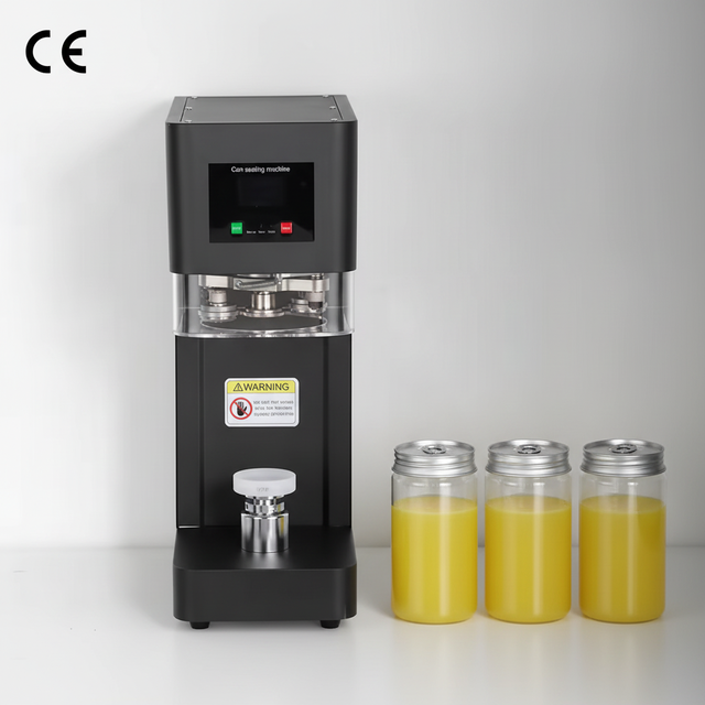 High Speed Non-Rotating Automatic Can Sealer Commercial Grade Electric Crimping Can Sealing Machine Paper Cartons Bottles Wooden