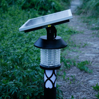 Lámpara Solar Antimosquitos, Trampa con Atrayente para Insectos, Lámpara Ecológica para Jardín