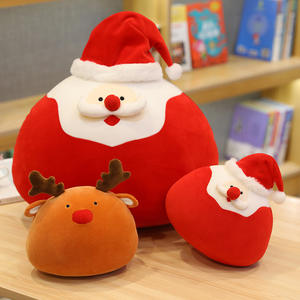 Vente en gros de jouets en peluche de série de Noël oreiller Père Noël wapiti poupée bonhomme de neige poupée <span class=keywords><strong>elfe</strong></span> de Noël chauffe-mains cadeau de vacances - Product Image 6
