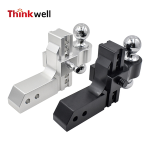Enganche <span class=keywords><strong>de</strong></span> remolque ajustable <span class=keywords><strong>de</strong></span> aluminio para receptor <span class=keywords><strong>de</strong></span> 2 ", enganche <span class=keywords><strong>de</strong></span> caída <span class=keywords><strong>de</strong></span> 8", 12500 LBS GTW con cerraduras dobles <span class=keywords><strong>de</strong></span> acero inoxidable - Product Image 2