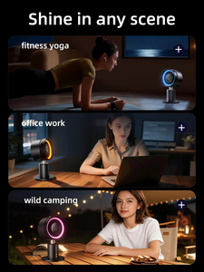 Nouveau mini ventilateur de table, circulateur d'air, 6000 mAh, rechargeable par USB, lumière LED nocturne, petit ventilateur de bureau personnel pour chambre <span class=keywords><strong>à</strong></span> coucher, maison, bureau - Product Image 6