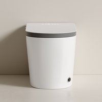 Hochwertige elektrische intelligente Toilette Keramik WC Badezimmer Längliche Schüssel Boden montierte automatische Spülung Toilette Bidet Fernbedienung