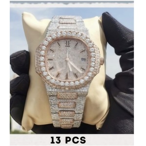 Reloj de Pulsera de Diamantes Moissanite de Lujo y Alta Calidad para Aniversario, Cumpleaños, Regalo de Boda, Disponible para la Venta - Product Image 1