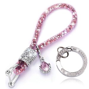 Fashionable Car Keychain Gifts Crystal Car Keychain Bling Rhinestones Keychain Accessories Valentine Gift Set 2024