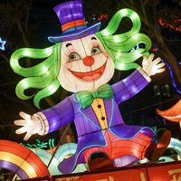 Lanterne de clown colorée personnalisée pour les fêtes, Thanksgiving, le Poisson d'avril, les blagues au bureau et la décoration amusante pour les soirées à la maison