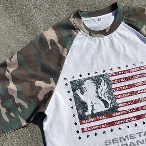 T-shirt camouflage ample de haute qualité en coton épais, à épaules tombantes, surdimensionné, personnalisable, thermique, à manches longues pour homme - Product Image 2