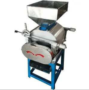 The roller extruder, Zhengzhou household peanut crusher, household soybean extruder grain processing equipment