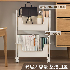Storage Cart 2 Tier 63Cm H With Wheels For Home Office Organization - Product Image 5