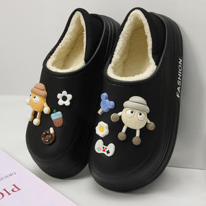 Chaussons thermiques en EVA pour hommes, doublés en polaire, chaussures d'intérieur d'hiver, antidérapants, confortables, pour l'intérieur et l'extérieur, par temps froid - Product Image 6