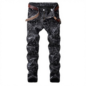 Jeans Casuales para Hombre, Color Gris Claro, Lavado a la Piedra, Corte Recto, Cintura Media, Ecológicos, Transpirables y Elásticos - Product Image 3