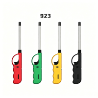 Briquet torche souple rechargeable en plastique promotionnel de Chine avec logo personnalisé, alimenté au butane pour usage extérieur