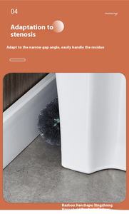 Spazzola di <span class=keywords><strong>ricambio</strong></span> per <span class=keywords><strong>scopino</strong></span> riutilizzabile semplice Eco Friend Head Black pulisce la spazzola per <span class=keywords><strong>WC</strong></span> con presa - Product Image 5