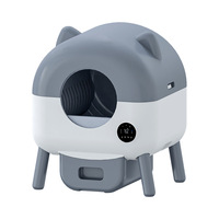 Bac à litière intelligent pour chat avec contrôle Wi-Fi, entièrement automatique, extra-large, anti-éclaboussures, design fermé, autonettoyant, en plastique ABS, pour animaux de compagnie