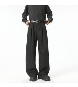 Pantalones de traje de pierna ancha para hombre, estilo vintage, holgados, rectos, de moda, informales, retro, largos, otoño 2026, venta al por mayor - Product Image 3