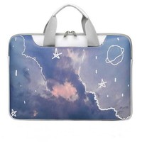 Benutzer definierte LOGO Print Hochwertige Laptop tasche Frauen Mädchen Nette Cartoon-Stil Laptop-Tasche PU Wasserdichter Laptop Messenger