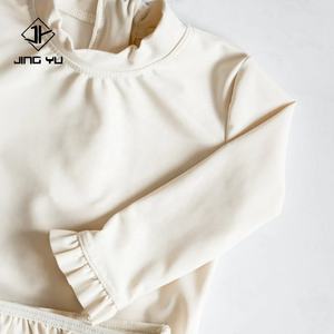 UPF 50+ Sun Protection Fabric Custom Made Private Label Beach <b>Long</b> <b>Sleeve</b> Young Girls Bikini Swimwear for Kids - Product Image 2