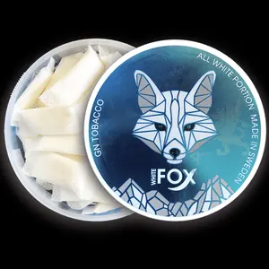 Vente en gros d'usine Snus VELO ACE FOX Onico ZYN White Fox Boîte à snus mince à la menthe poivrée