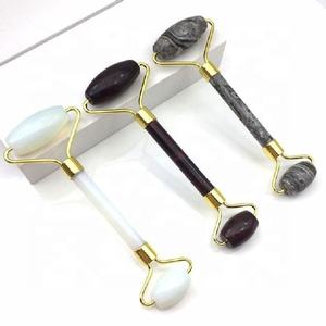 Outil de massage en cristal de rouleau de visage de pierre précieuse de mélange poli sacré pour la guérison d'énergie de contournement et l'activation de fréquence d'amour - Product Image 1