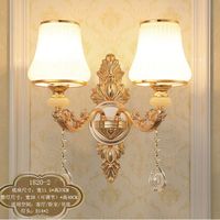 Lampe murale en cristal européen, lampe murale pour salon, fond de télévision, lampe murale pour couloir, escalier, lampe murale de chevet pour chambre à coucher