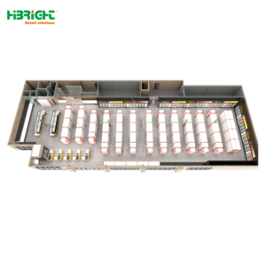Modular Metallic Heavy Duty Wall Mount Gondola <b>Racking</b> and Plug-in Commercial Fridge Combo - Product Image 6