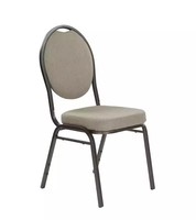 Sillas de Boda Modernas al por Mayor, Sillas de Comedor para Banquetes de Hotel con Estructura Metálica y Asiento Tapizado, Apilables, para Uso en Interiores/Exteriores
