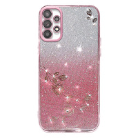 Étui souple de luxe scintillant avec placage floral pour Samsung S26 S25 S24 S23 Ultra S22 Plus S21 FE A53 A23 A14 A54 Note 20