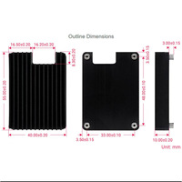 Radiateur de refroidissement à eau anodisé noir de haute qualité pour processeur d'ordinateur, échangeur de chaleur laser industriel, dissipateur thermique