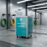 Machine de lavage de voitures à vapeur commerciale fournie par l'usine avec système de remplissage d'eau automatique, supportant le nettoyage continu à la vapeur, 9KW 220V