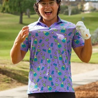 Polo de Golf Deportivo con Cuello Tipo Waffle, Tejido Elástico en 4 Direcciones, 92% Poliéster, 8% Elastano