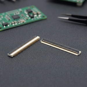 Connecteurs FFC FPC (Flat Flex) à angle droit en bronze phosphoreux ZFPC SMT, 4 à 40 broches, pas de 0,5 mm, 1 rangée de contacts, emballage en bobine et en ruban - Product Image 2