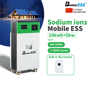 نظام تخزين الطاقة المنزلي المتنقل المتكامل 4nrgy <span class=keywords><strong>Pl</strong></span>- 48V 10kWh 200Ah مع محول مدمج 5KW يعمل ببطاريات أيونات الصوديوم + DDP - Product Image 1