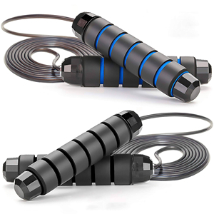 <span class=keywords><strong>Corde</strong></span> à <span class=keywords><strong>sauter</strong></span> professionnelle de haute qualité en acier robuste avec revêtement PVC ET0072-2, roulement à billes, réglable et lestée pour la boxe et le fitness - Product Image 6