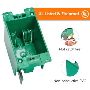Caja Eléctrica Impermeable <span class=keywords><strong>de</strong></span> 1 Módulo para Interruptor <span class=keywords><strong>de</strong></span> Pared <span class=keywords><strong>de</strong></span> PVC, Envío Rápido desde EE. UU., Caja <span class=keywords><strong>de</strong></span> Conexiones para GFCI, Resistente a la Intemperie, Certificación ETL - Product Image 3