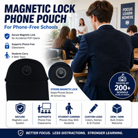Sacs de sécurité magnétiques verrouillables pour téléphones portables, bloqueurs de signal pour écoles, pochettes de téléphone verrouillables pour l'éducation, commande en gros