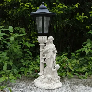 Angelo madre e bambino giardino statua-elegante decorazione interna/esterna con elegante angelo che tiene il bambino - Product Image 2