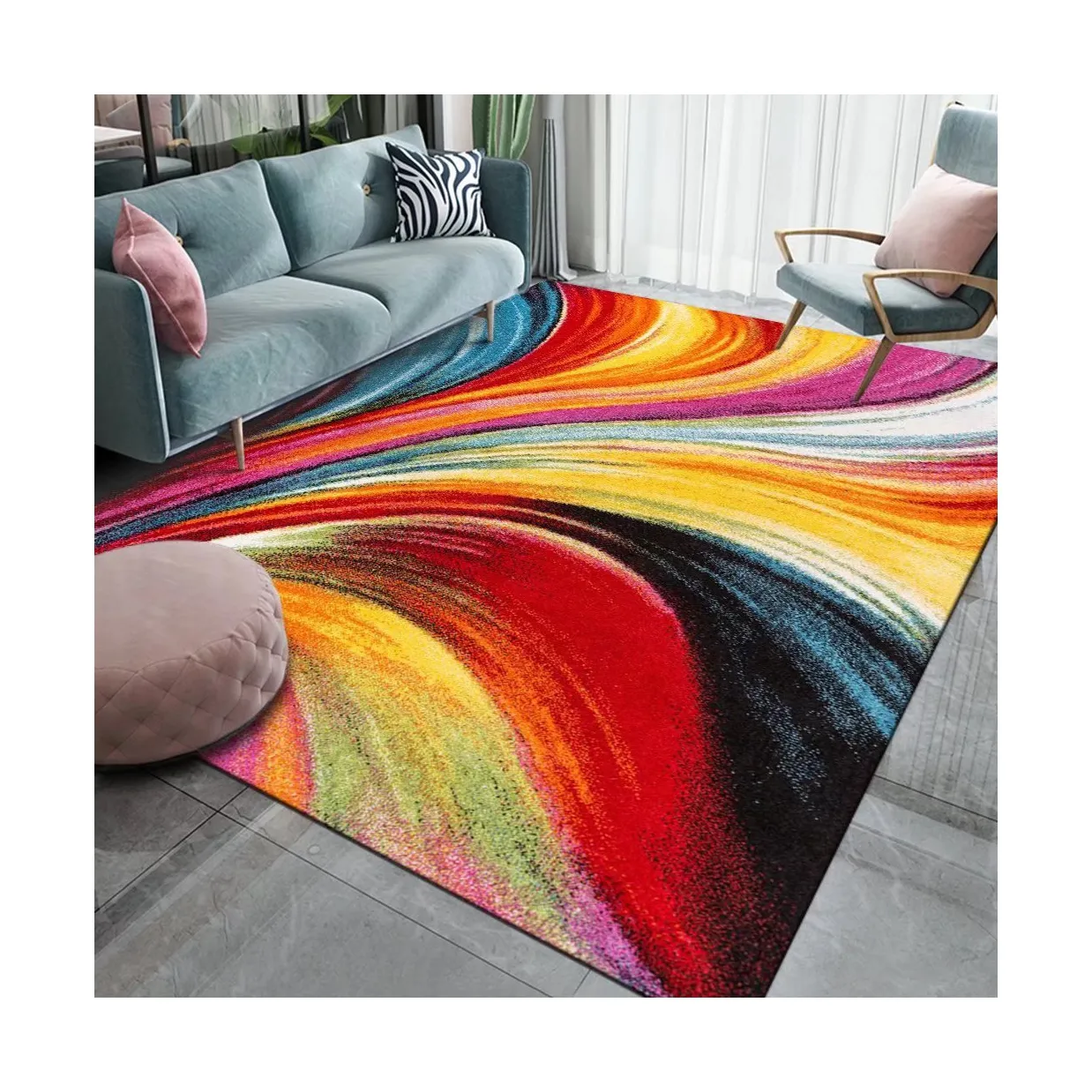Nodic Simple Style Carpets Rugs Custom Logo Floor Carpet Rug Floor