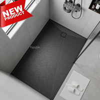 Panneau de douche intégré sur mesure toutes tailles, cabine de douche antidérapante avec base de douche et drain