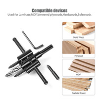 Foret à noyau en acier à haute teneur en carbone de 30 à 120 mm, scie circulaire réglable pour le bois, le plastique, le plâtre, le verre